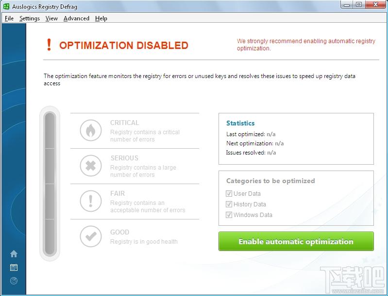 Auslogics Registry Defrag,Registry Defrag,注册表整理